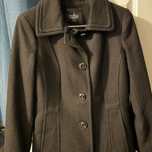London Fog Black Coat - Size petite small